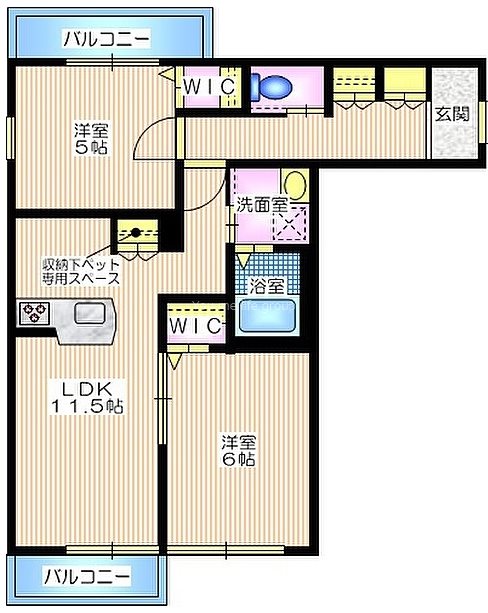 グリーン・ケイ東戸塚 104号室 間取り