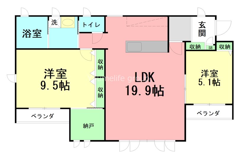 緑壱番館Katumi 303号室 間取り