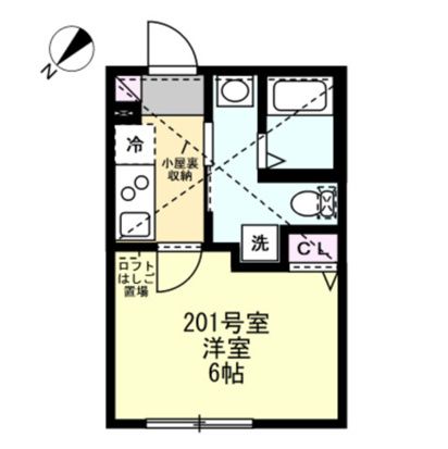 シールーム鵠沼海岸 201号室 間取り