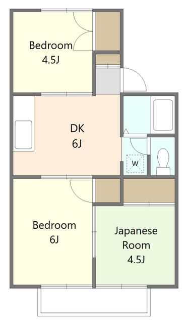 ホワイトハイツ 102号室 間取り