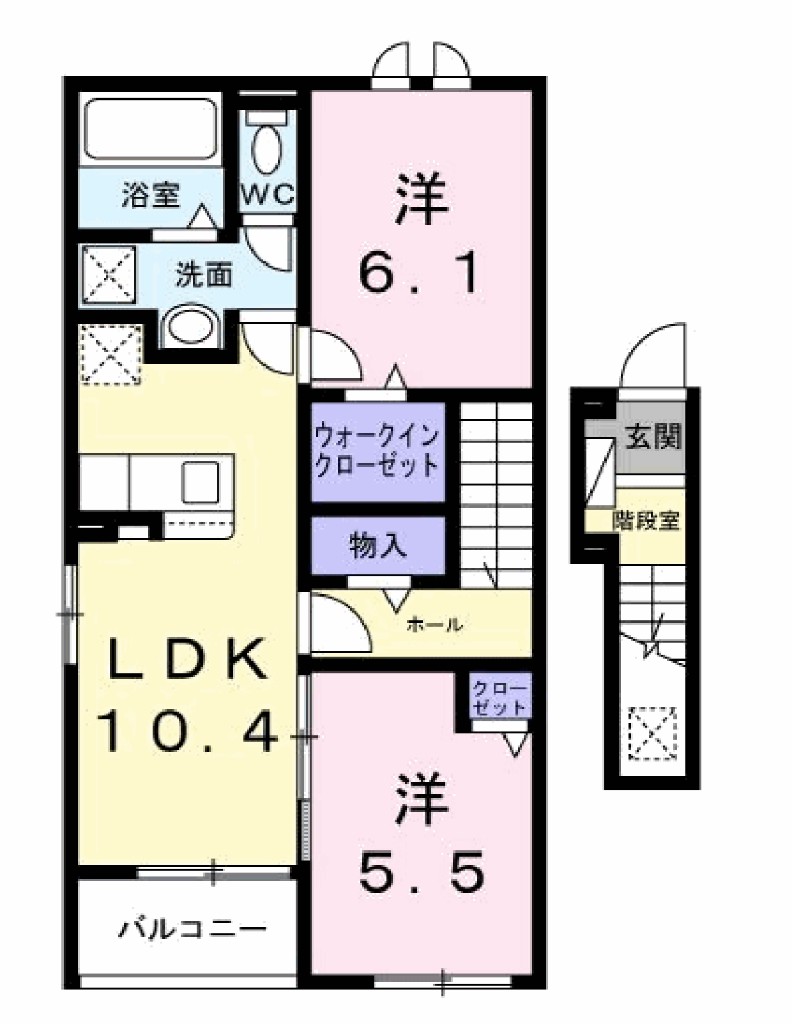 ファインブルク・Ｋ　Ⅱ 202号室 間取り