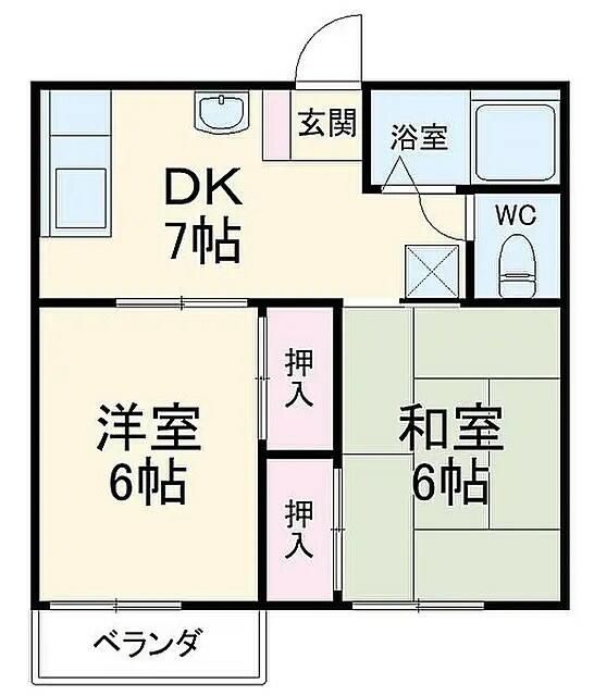 サンパーク 103号室 間取り