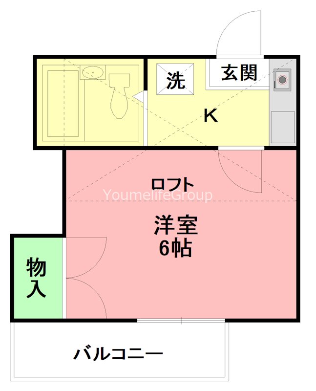 レオパレス花の木 105号室 間取り