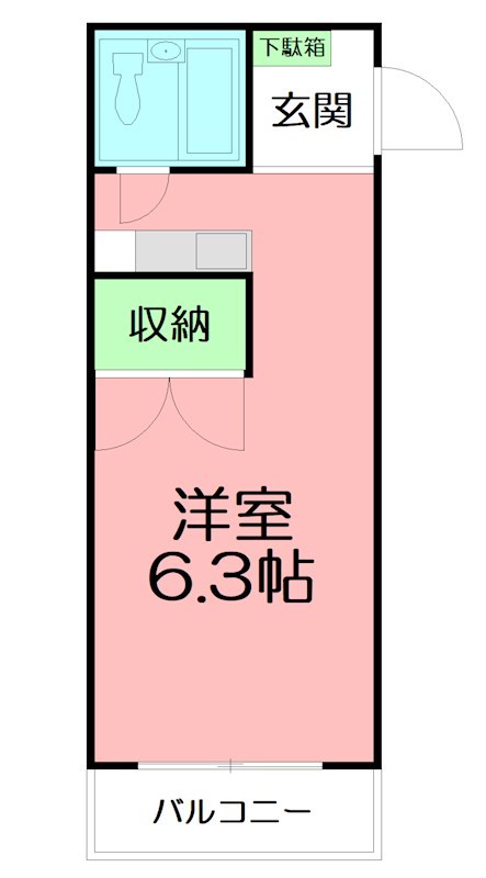 パークビル 504号室 間取り