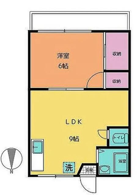実方ハイツ 402号室 間取り