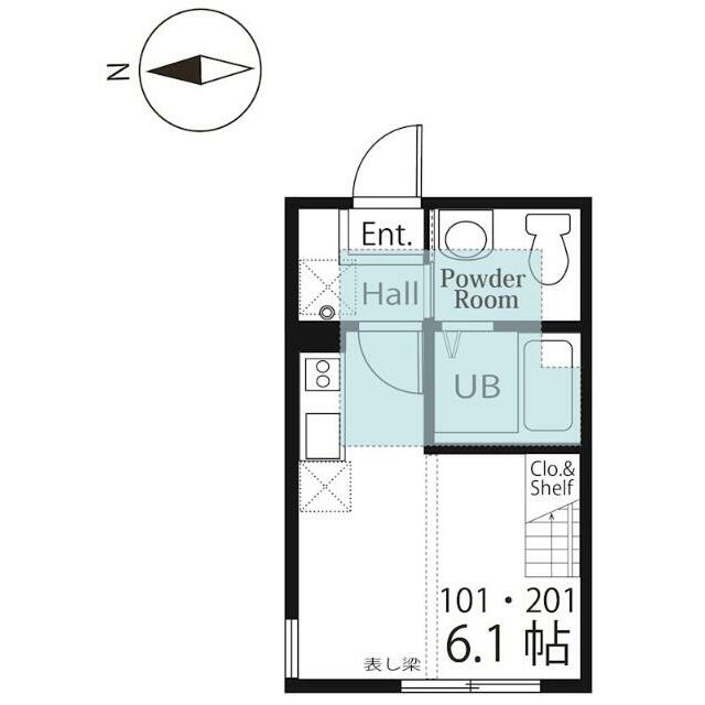 ハーミットクラブハウスＭＪＫ戸塚 101号室 間取り