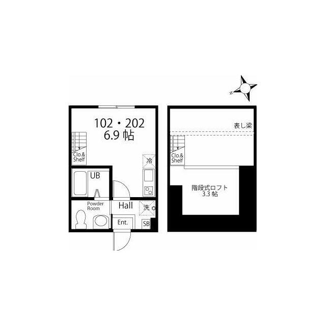 ハーミットクラブハウス戸塚テラス 102号室 間取り