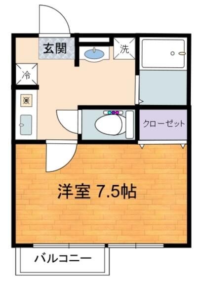 エスポワール厚木 206号室 間取り