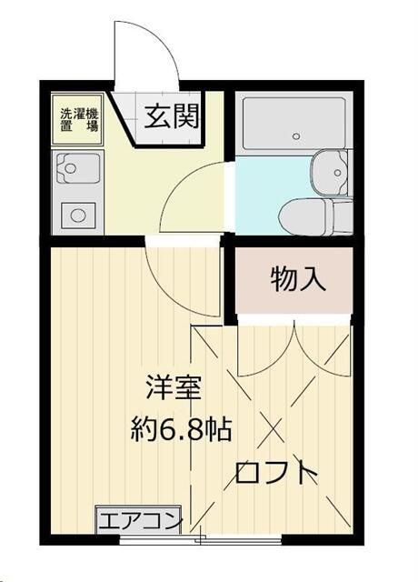クンストハウス茅ヶ崎館 204号室 間取り
