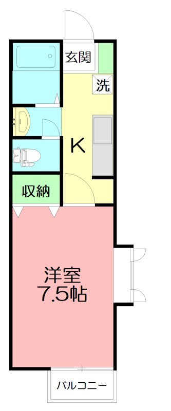 リバージュ鳶尾 101号室 間取り