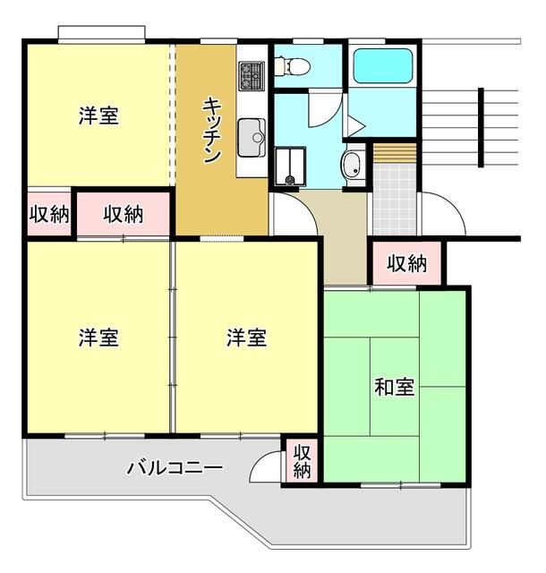 厚木毛利台ハイツ 32号室 間取り