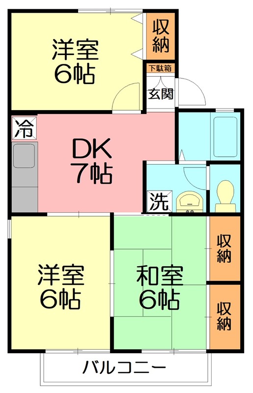 レジデンス蘭 103号室 間取り