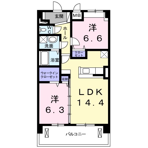 プレド・ルピナス 502号室 間取り
