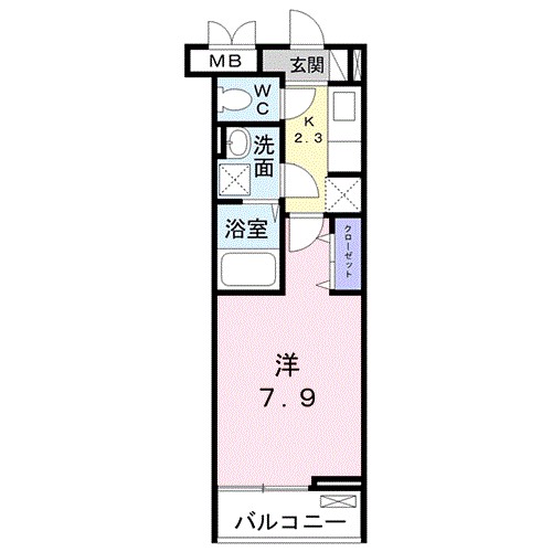 エレメントＳ 302号室 間取り