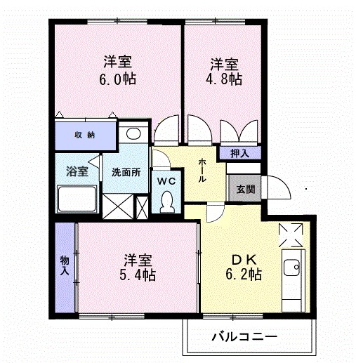 サンリーフ湘南 102号室 間取り