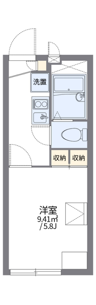 レオパレス矢部 101号室 間取り