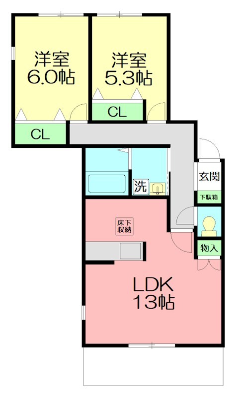 Ｍａｉｓｏｎ　Ｒａｓｓｕｒｅｒ 205号室 間取り