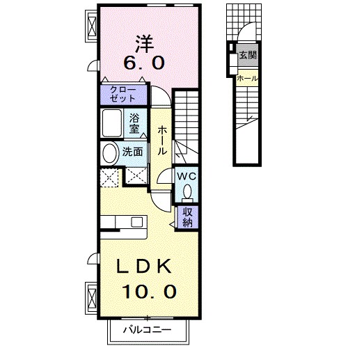 ルミエール 203号室 間取り