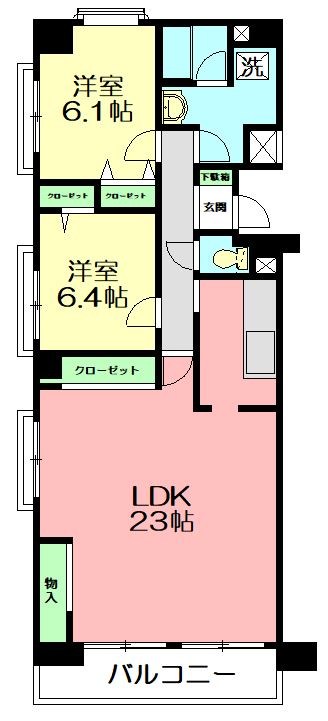 グランドエンブレム横浜 206号室 間取り