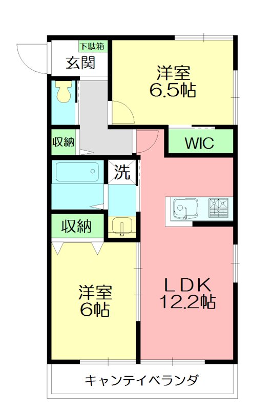 スマイル　グリーティングス 0201号室 間取り