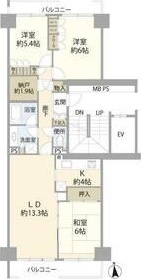 パークヒルズI棟 1006号室 間取り