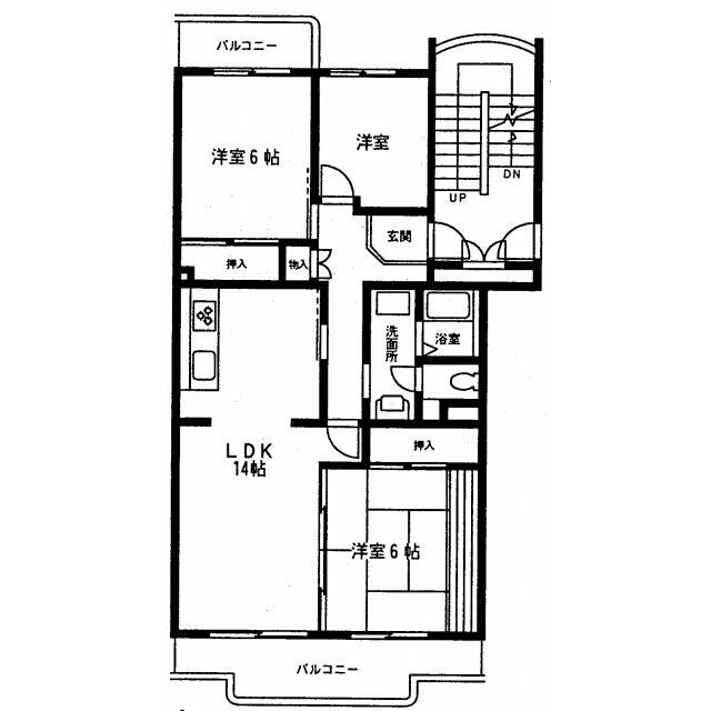 第６メゾン星崎 403号室 間取り