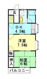 ハイツ牧野 101号室 間取り