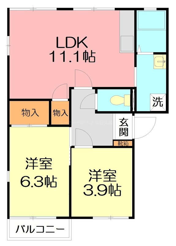 リヴェールシモネB 201号室 間取り