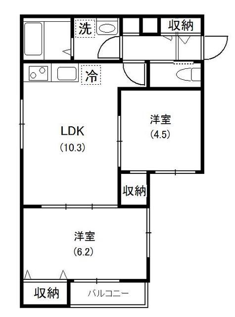 メゾンハーモニー 101号室 間取り