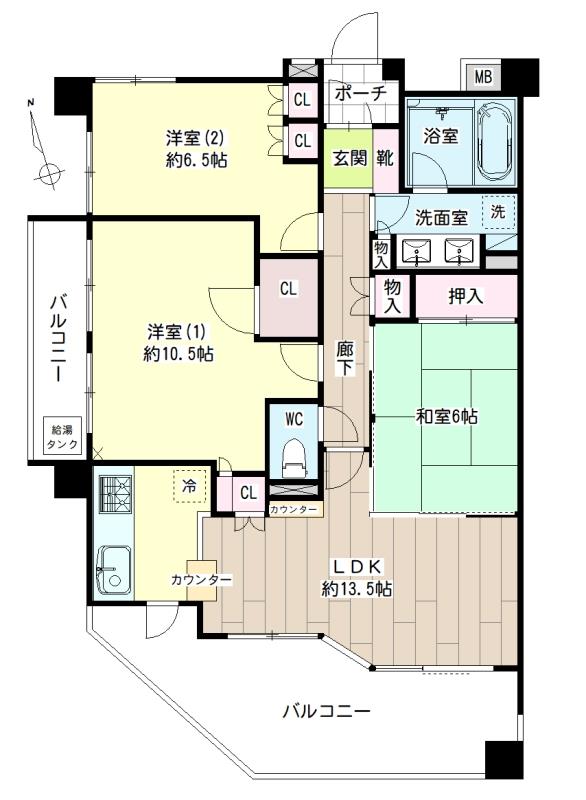 パークフロンテージ港南台 00407号室 間取り