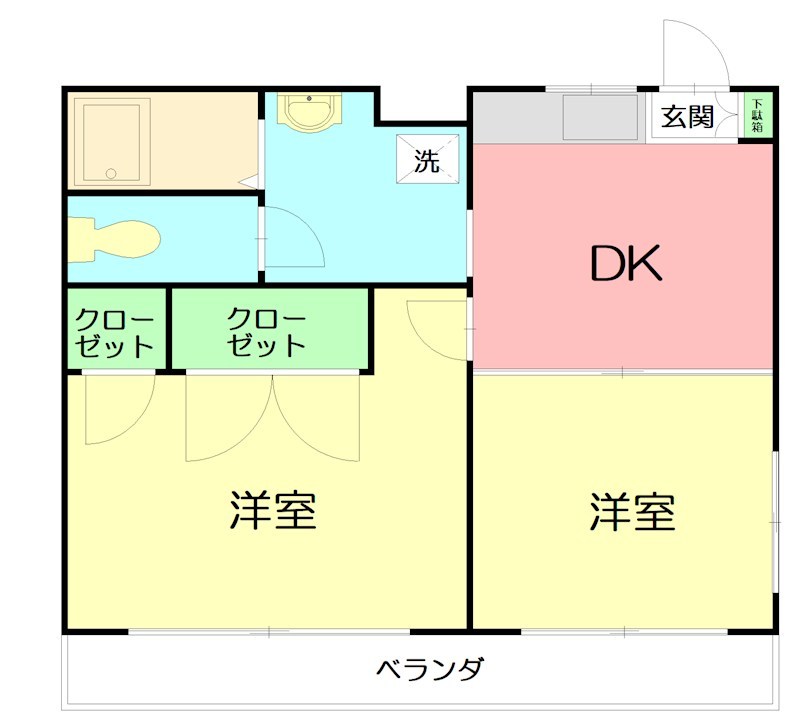 コスモス№３ 302号室 間取り