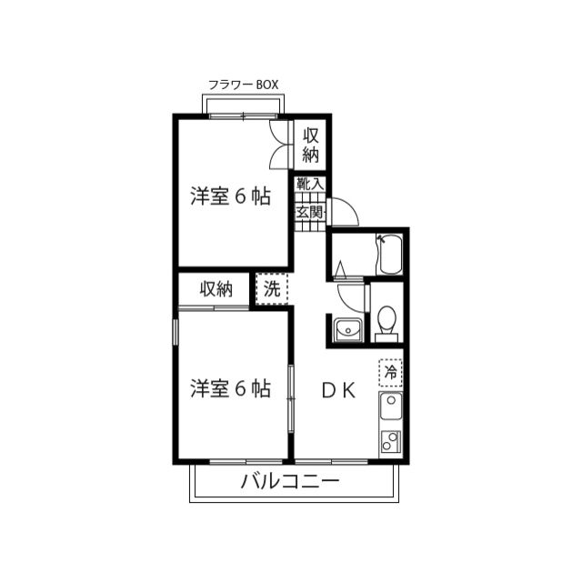 エントピア嶋崎Ａ 202号室 間取り