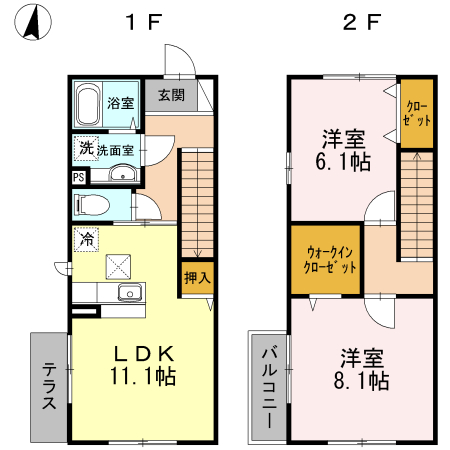 アル　ソーレ 102号室 間取り