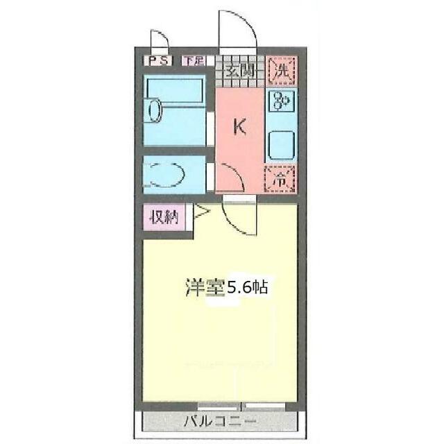 スカイパル鈴金 201号室 間取り