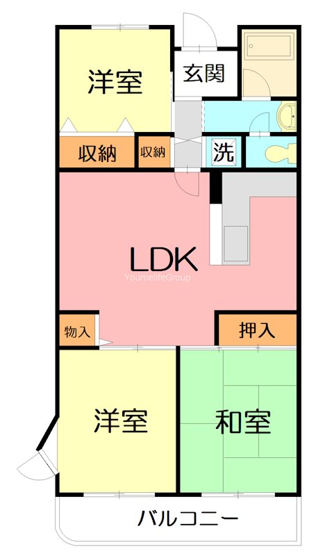 ビューハイム湘南 401号室 間取り