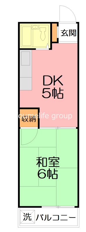 パール厚木 102号室 間取り