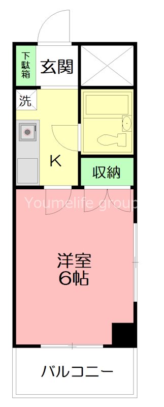 ピースフルハウス 201号室 間取り