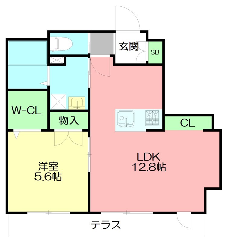 サンタナ厚木 102号室 間取り