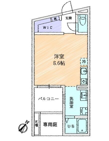 シーンプラス小田急相模原ＥＡＳＴ 106号室 間取り
