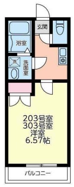 エルガラン 203号室 間取り