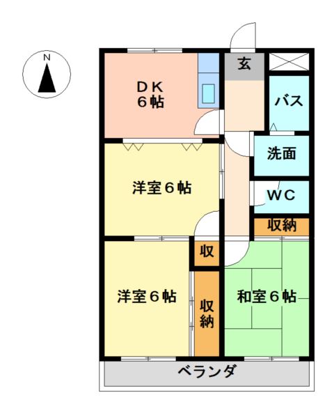 ヴァンベール文ヶ岡Ⅱ 間取り