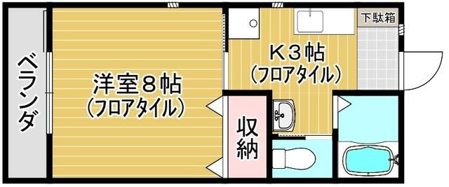 リッチ善行Ⅲ 207号室 間取り