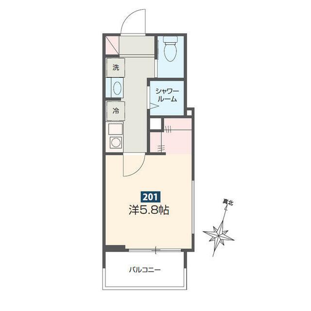 ＭＥＬＤＩＡかしわ台Ⅱ 201号室 間取り