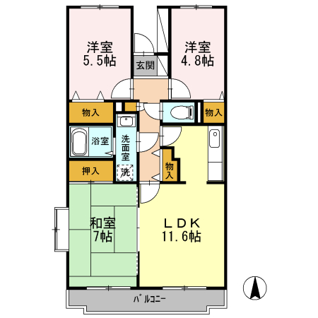 Bellevue参番館 306号室 間取り