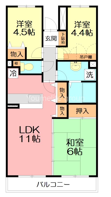Bellevue壱番館 212号室 間取り