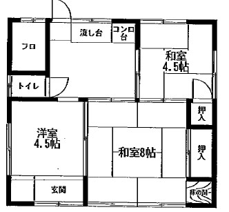 松本貸家２ 間取り