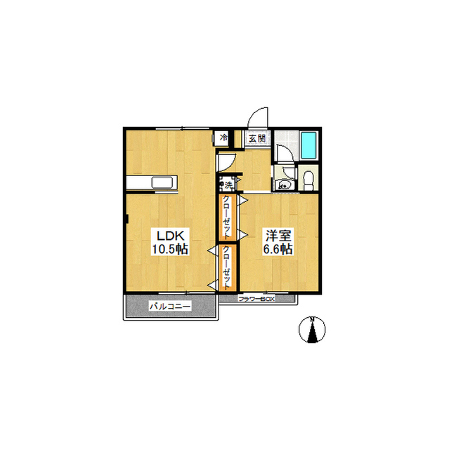 第三代田ハイツ 201号室 間取り