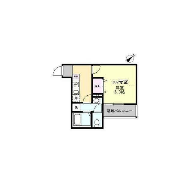 ベイルーム藤沢花の木 302号室 間取り