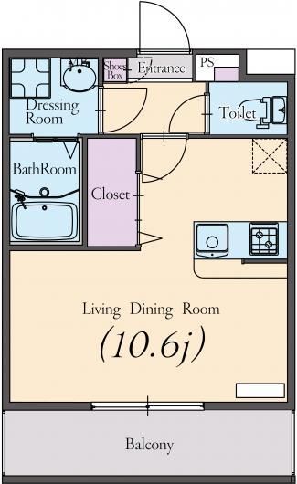 フローラル 202号室 間取り