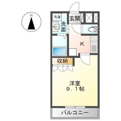 ラ・メール 202号室 間取り